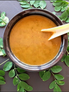 A picture of Moringa Dal Shorba/ Moringa leaves Soup.