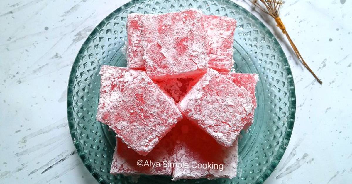 Resep Turkish Delight Simple (Tanpa Cream Of Tartar) oleh Alya Nurfitri