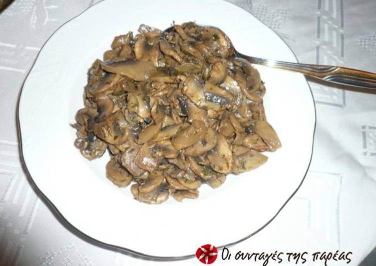 Recipe of Perfect Spicy mushrooms as meze