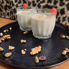 A picture of Walnut paneer kheer.