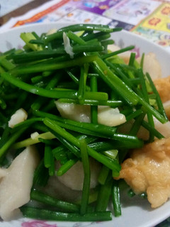 韭菜炒甜不辣 的食譜成品照片