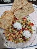 Ensalada de garbanzo y pepino