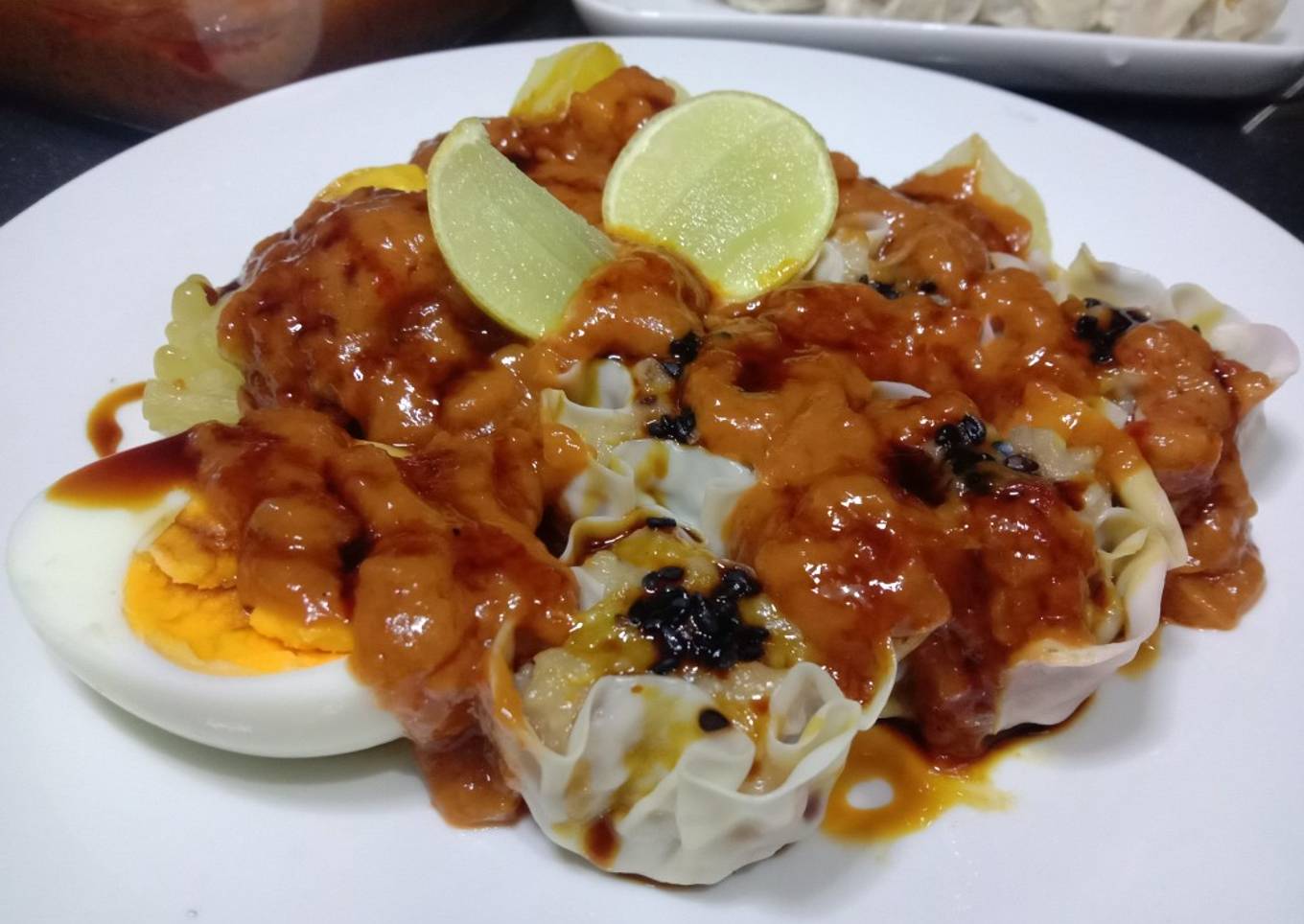 SIOMAY JAMUR TANPA AYAM/UDANG/IKAN
