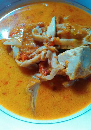 Foto resep Jamur + tahu kuah pedas