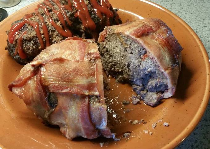 Steps to Make Super Quick Homemade Bacon wrapped meatloaf