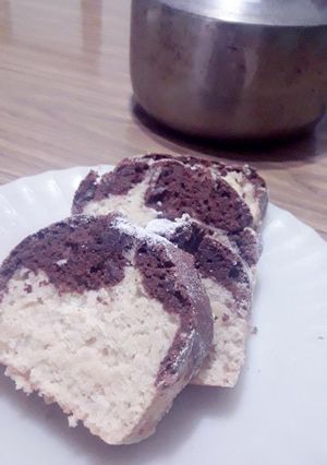 Una foto de Budín marmolado veggie