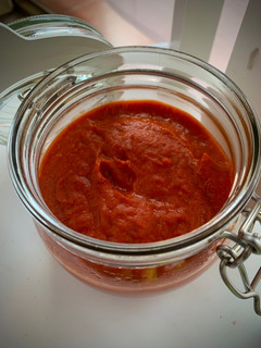 Una foto de Salsa de tomate frito casero - Receta de Batch cooking