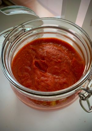 Foto principal de Salsa de tomate frito casero - Receta de Batch cooking