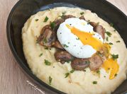 Une photo de polenta à la poêle