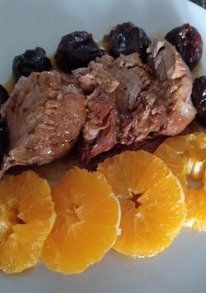 Una foto de Solomillo con salsa de naranja