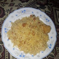 A picture of Qeema biryani.