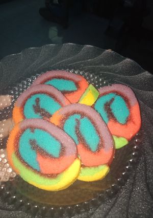 Foto resep Bolu Gulung Pelangi (Rainbow 🌈🌈)