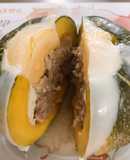 Bí đỏ baby hấp thịt nạc