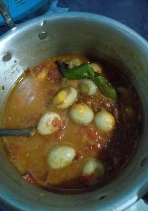 Foto resep Telur puyuh santan pedas