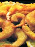 Camarones en gabardina