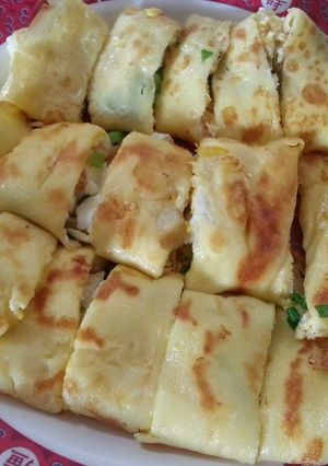Foto resep Dan Ping (Taiwanese pancake with egg & cheese) 起司蛋餅