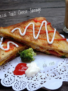 Foto resep Broccoli Toast Cheese Sausage