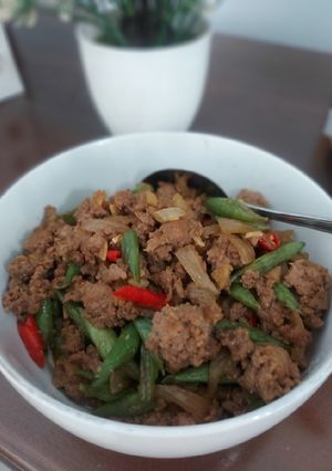 Foto resep Tumis daging cincang buncis