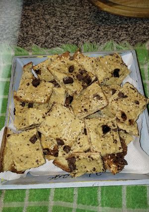 Una foto de Galletas dulces de garbanzos con avena, semillas y chocolate