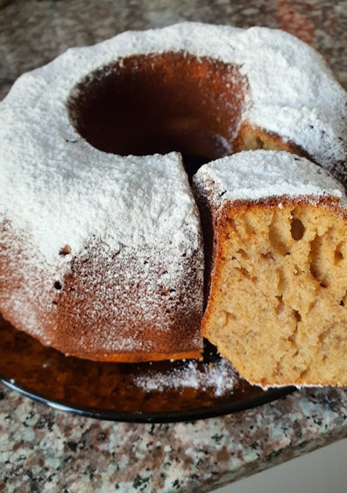 Una foto de Budín de bananas con harina integral