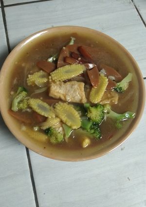 Foto resep Tumis brokoli,tahu,jagung muda,sosis