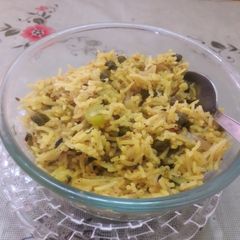 A picture of Green Chana pulav.