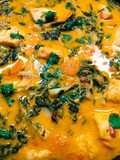 Fish in homemade red curry