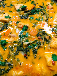 A picture of Fish in homemade red curry.