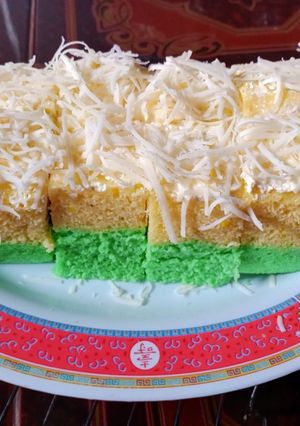 Foto resep Bolu kukus pandan keju