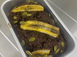 Hình của món Bánh Yến Mạch Chuối Socola.