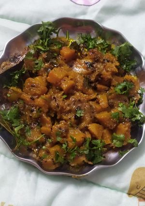 A picture of Pumpkin sour sweet sabji.