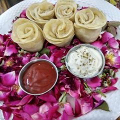 A picture of Suji rose momos.