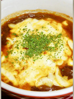 A picture of Chef's Creation! Mochi Onion Gratin Soup.