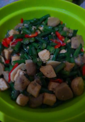 Foto resep Tumis kacang panjang bakso