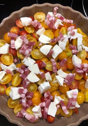 Une photo de Clafoutis tomates cerises