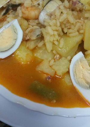 Una foto de Patatillas con arroz