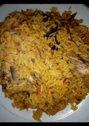 A picture of Palm oil jollof rice.