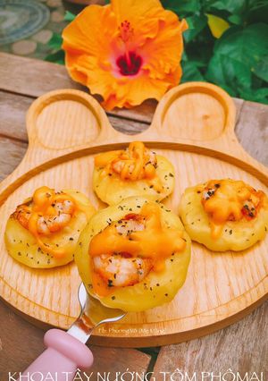 Hình của món Khoai tây nướng tôm phômai (baby food).