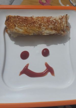 A picture of Chila with bread.