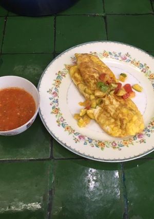 Una foto de Omelette de Calabacitas