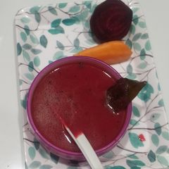 A picture of Beet root soup.
