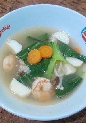 Foto resep Sop Udang Jamur Enoki