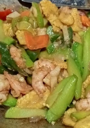Foto resep Tumis Udang Baby Labusiam & Baby Corn Saos Tiram ala Subi 🥰