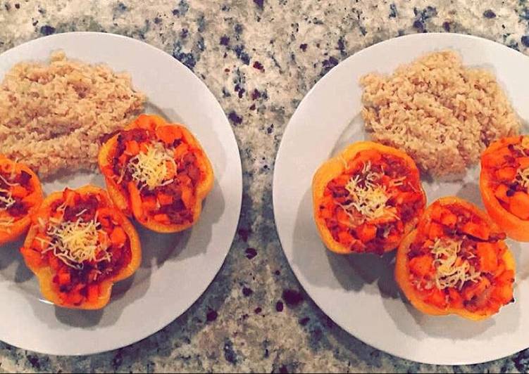 Sweet Potato and Ground Turkey Stuffed Peppers