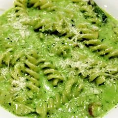 A picture of Basil Green Sauce Pasta.