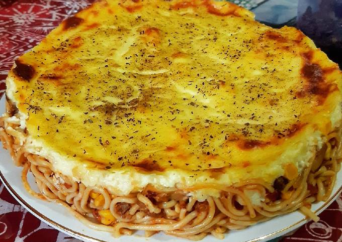 Spaghetti panggang ngeju parah (brulle)