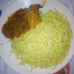 A picture of Tumeric ginger spaghetti.