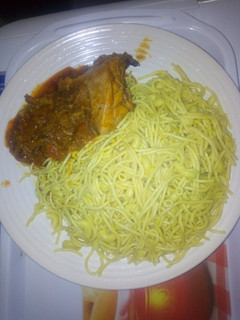 A picture of Tumeric ginger spaghetti.