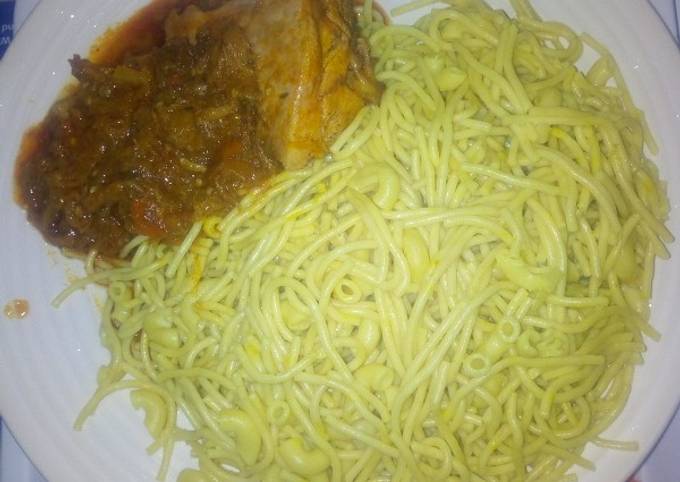 Recipe of Perfect Tumeric ginger spaghetti