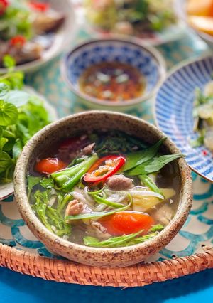 Hình của món Canh Chua Thịt Bò.